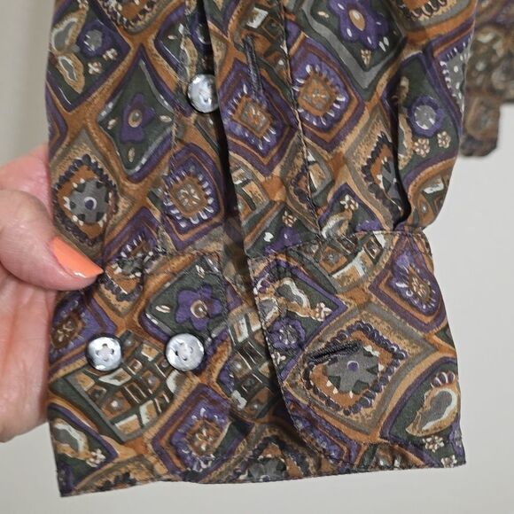 ATELIER DE SOIR ARTSY SILK MEN'S SHIRT SIZE MEDIUM - Picture 3 of 8